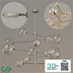 EICHHOLTZ Chandelier Argento L 112076 111975